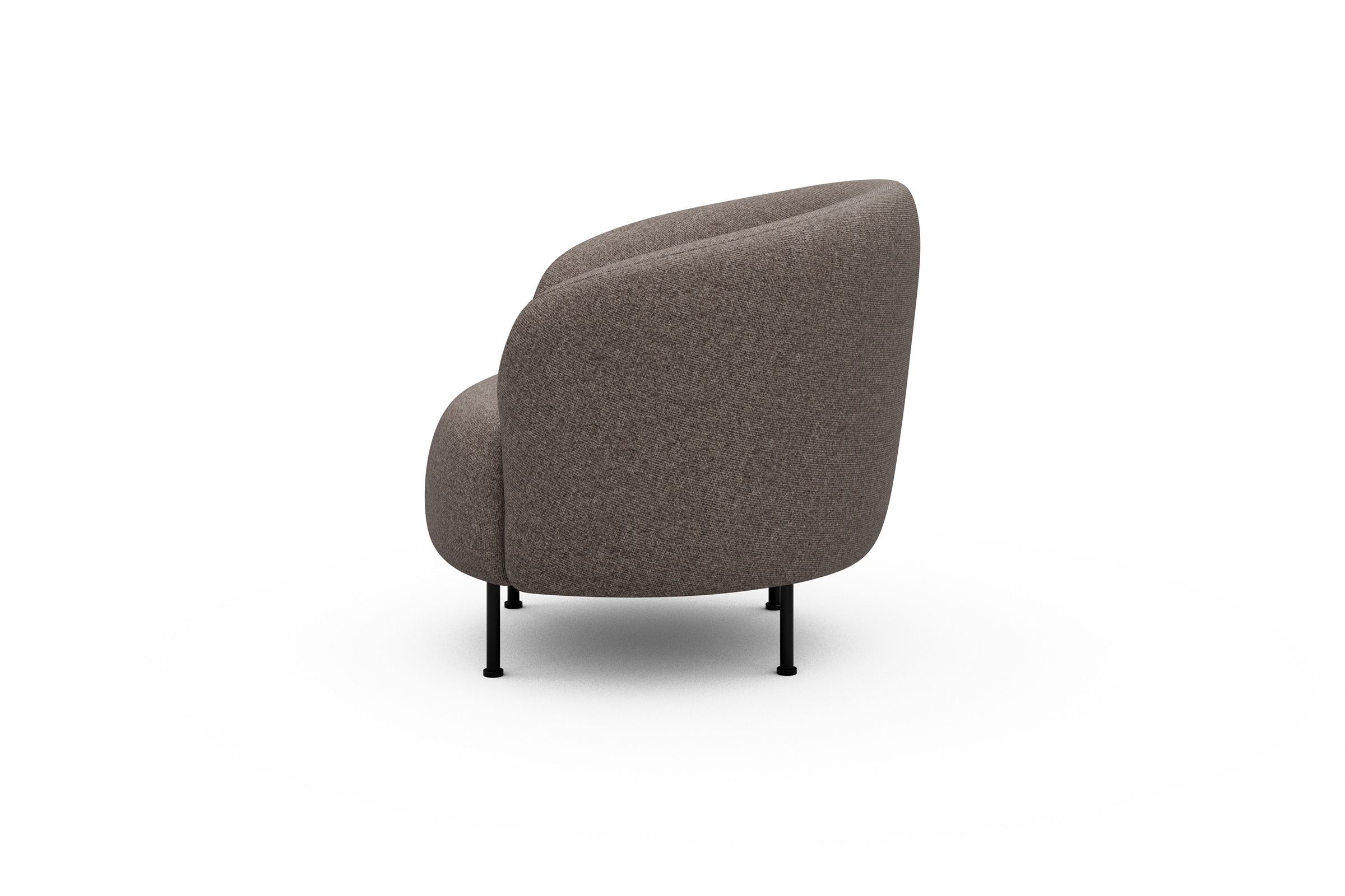 Sessel Ronda Metallbeine Schwarz Sama-Stone