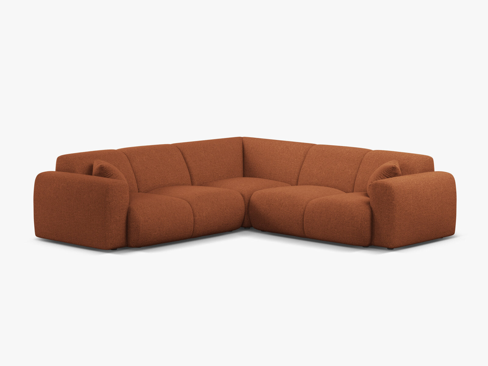 Micadoni Ecksofa Molino 5-Sitzer Chenille Eden Ziegel