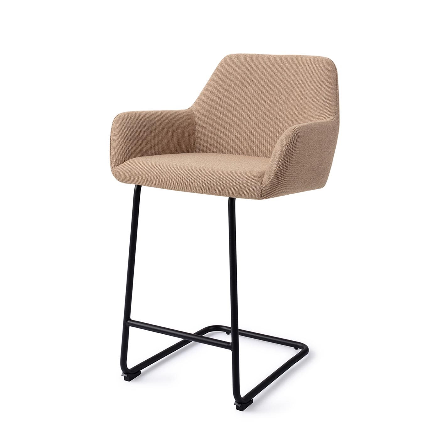 Jesper Home Barhocker Hiroo Whisper-Wheat Arch Schwarz Barhöhe (75cm)