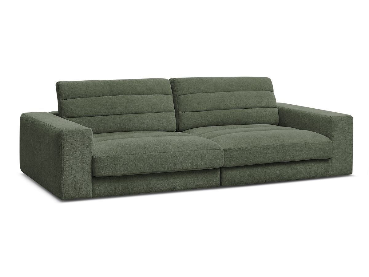 Bobochic Sierra Sofa 3-Sitzer Strukturstoff Dunkelgrün