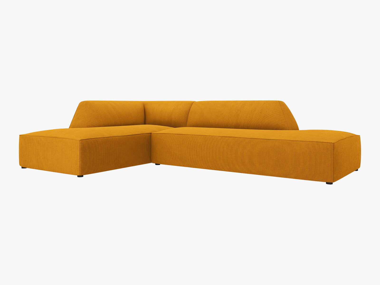 Micadoni Ecksofa Ruby 4-Sitzer Links Kord Scala Gelb