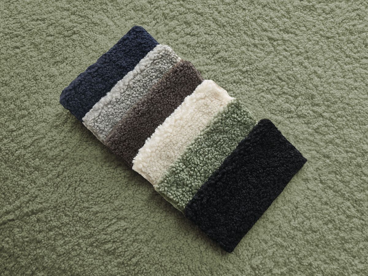 Bobochic Belem Méridienne-Modul Bouclé-Stoff Grün