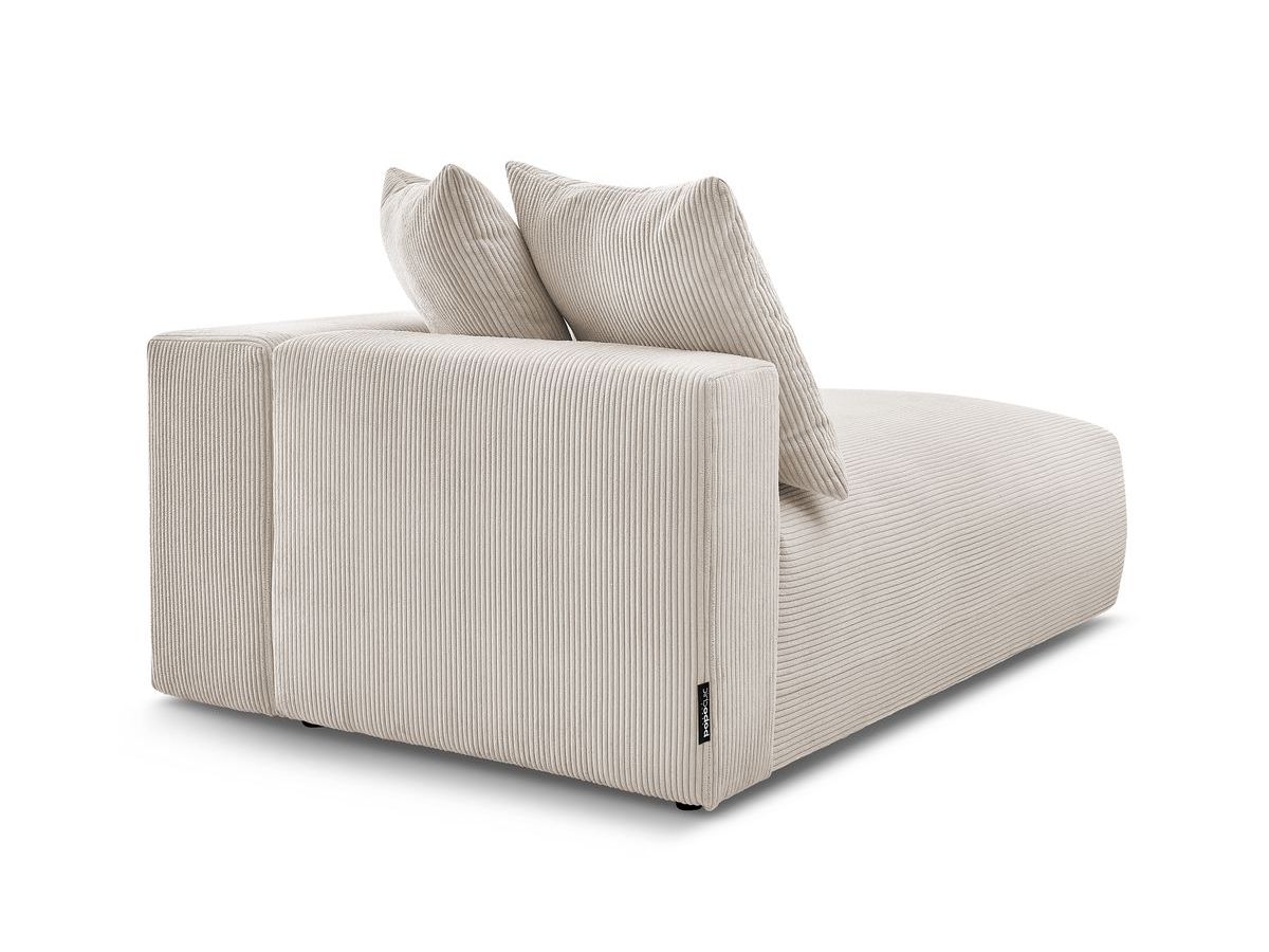Bobochic Voltaire Méridienne-Modul Cordsamt Beige Ecke rechts