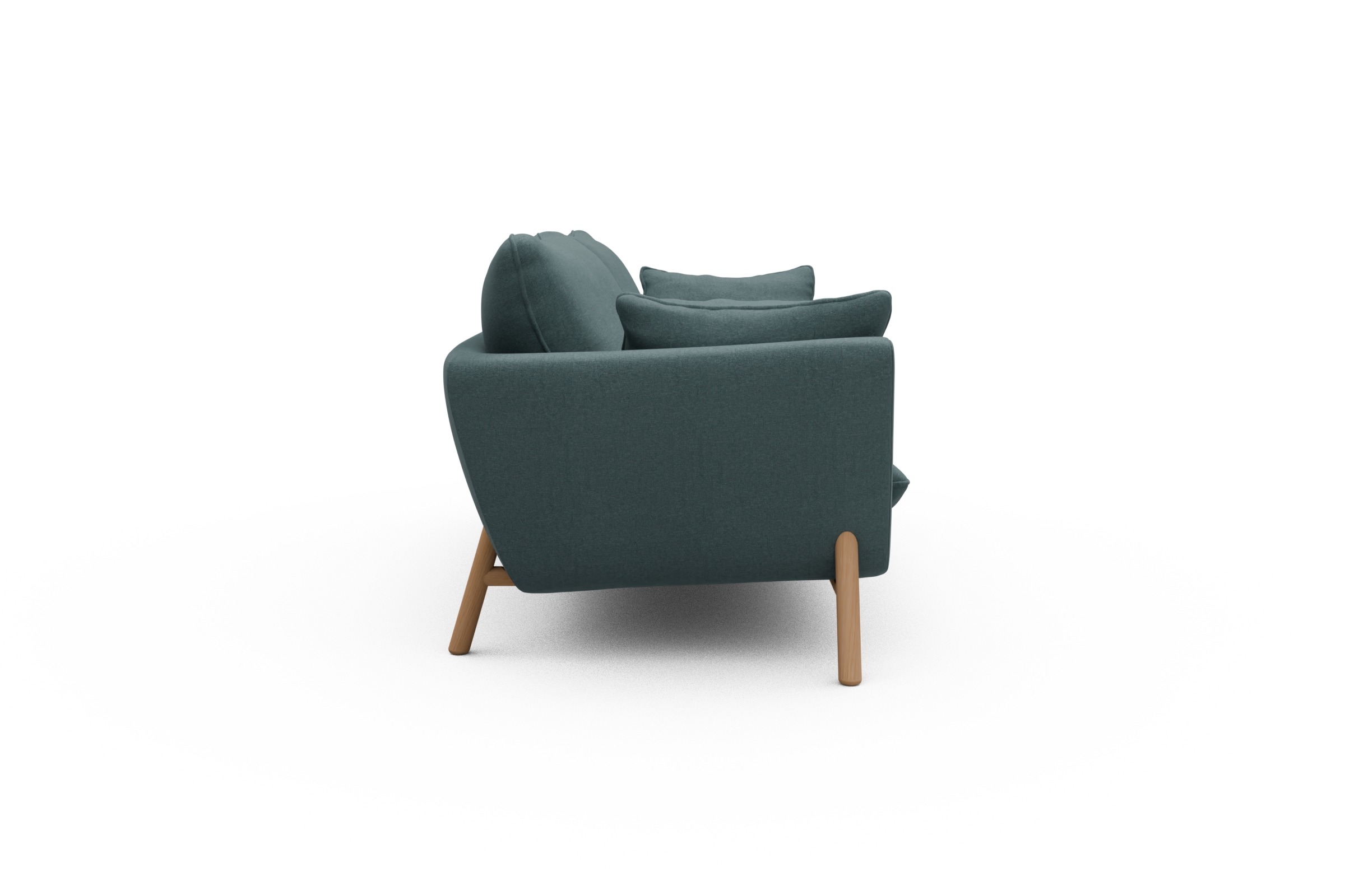 Sofa Emil 3-Sitzer Beinfarbe Eiche Natur Satya-Niagara