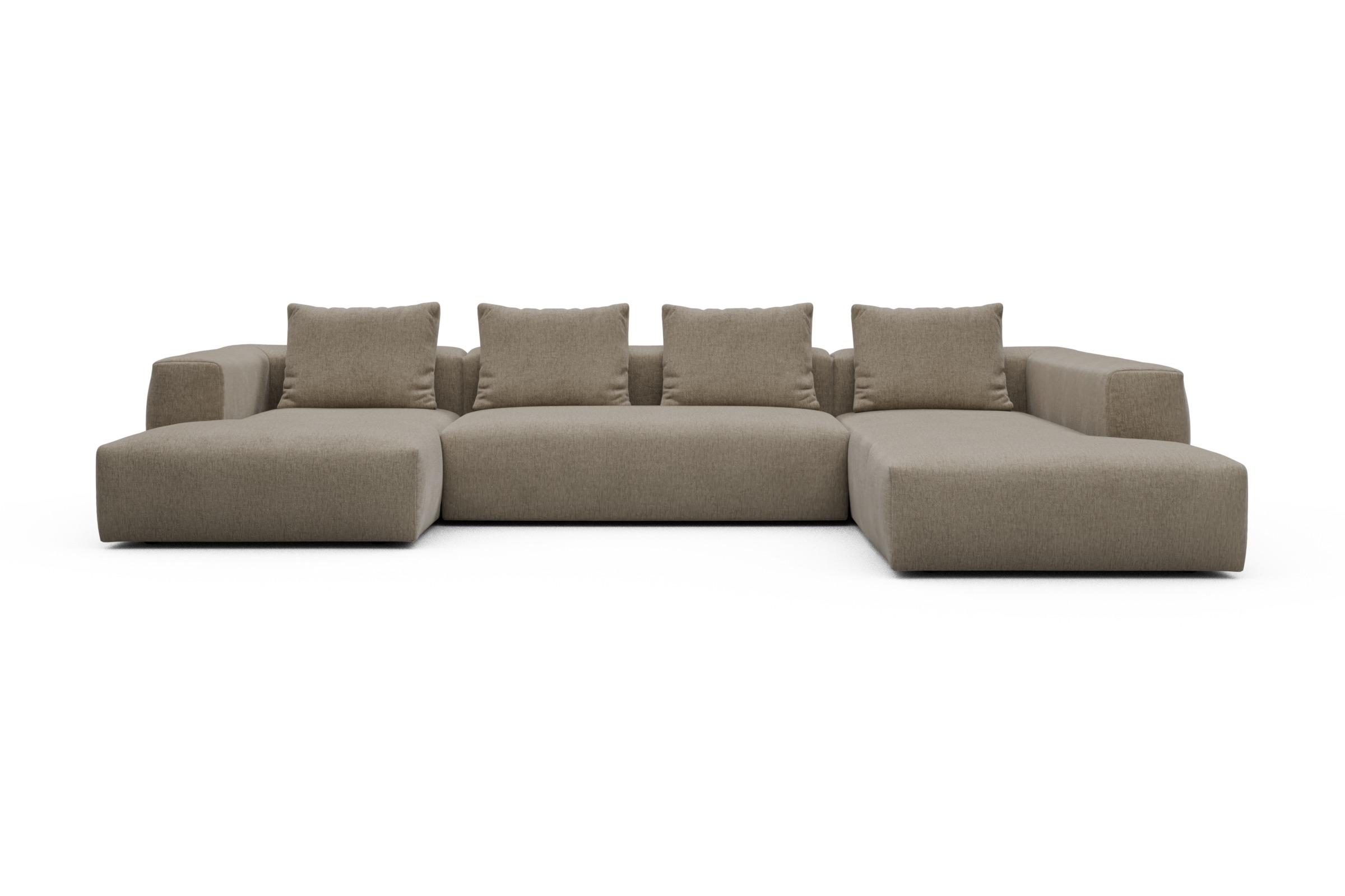 Skandi Home Wohnlandschaft Fred Relax-Ecke rechts mit 2-Sitzer und Chaiselongue links Smooth-Belge moebelfaktor