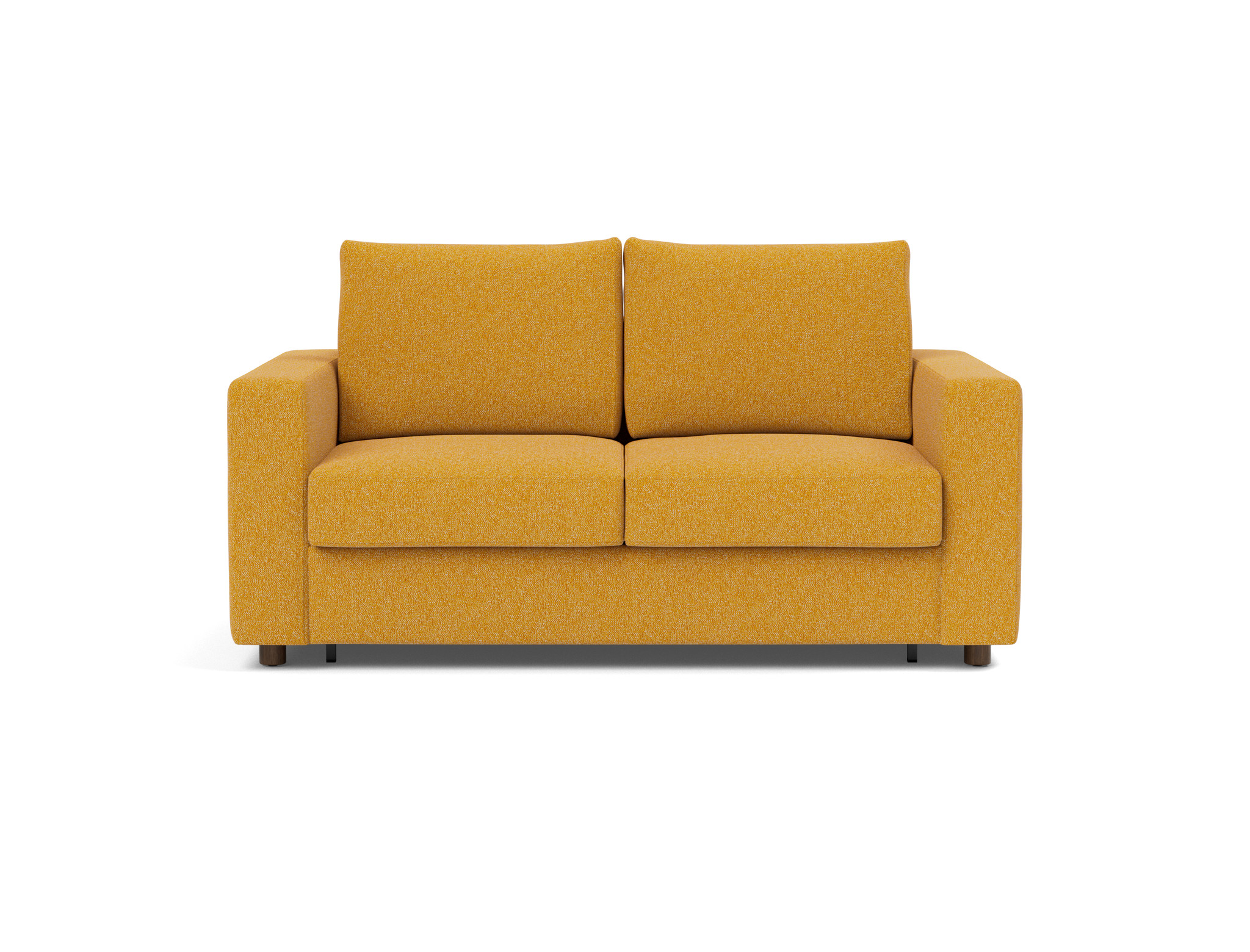 Schlafsofa Neah mit Standard-Armlehnen 140 Boucle Skandi 536-Ochre