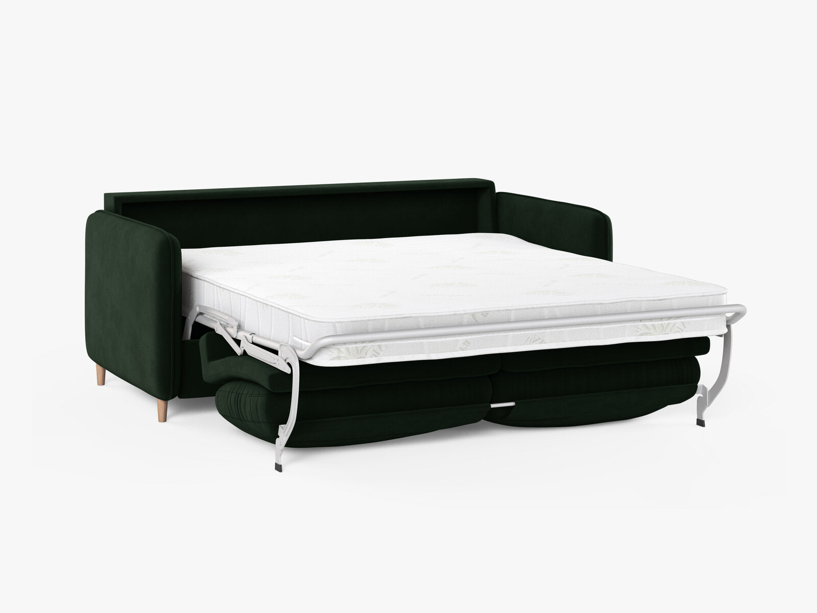 Micadoni Sofa mit Schlaffunktion Simo 3-Sitzer Samt Salvador Flaschengrün