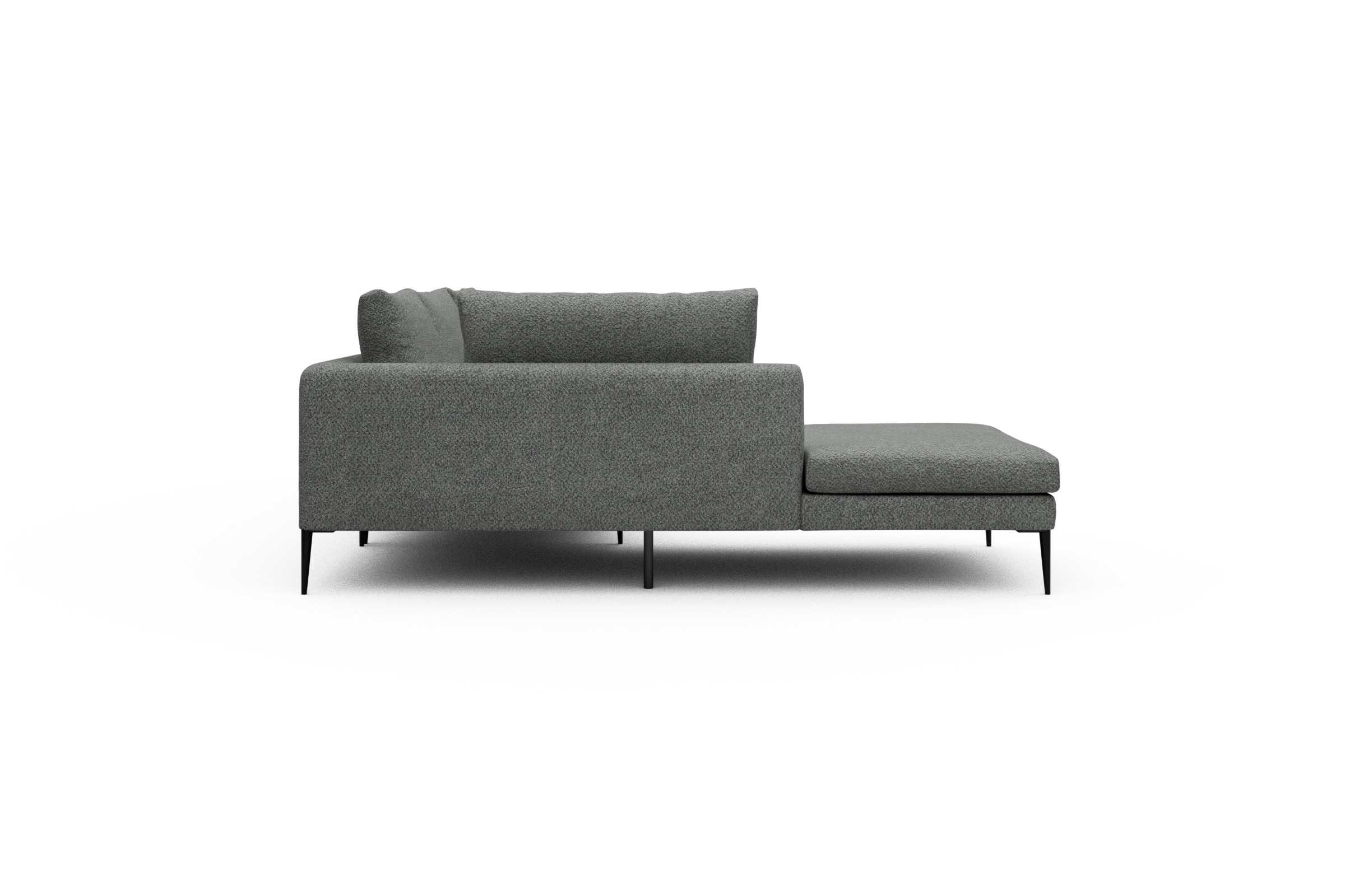 Ecksofa Paul Relax-Ecke rechts mit 3-Sitzer Vanora-Warm-Grey