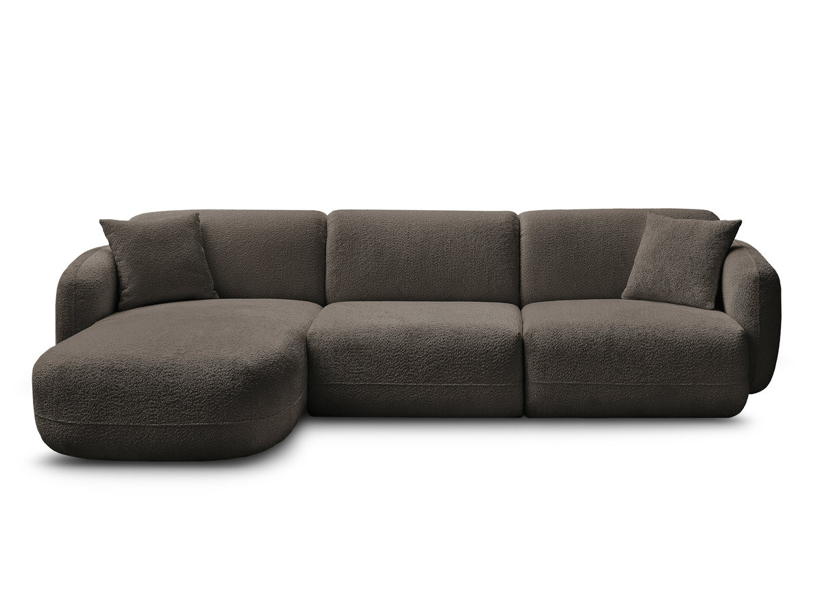 Bobochic Anda Ecksofa 292 × 163 cm Chenille Braun Ecke links