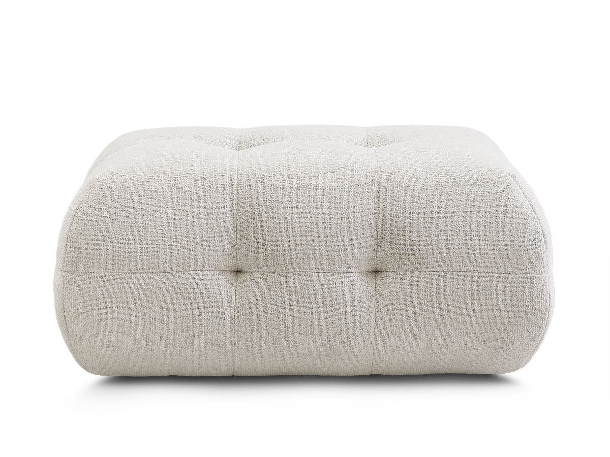 Bobochic Laura Pouf 98 × 62 cm Melange-Stoff Beige