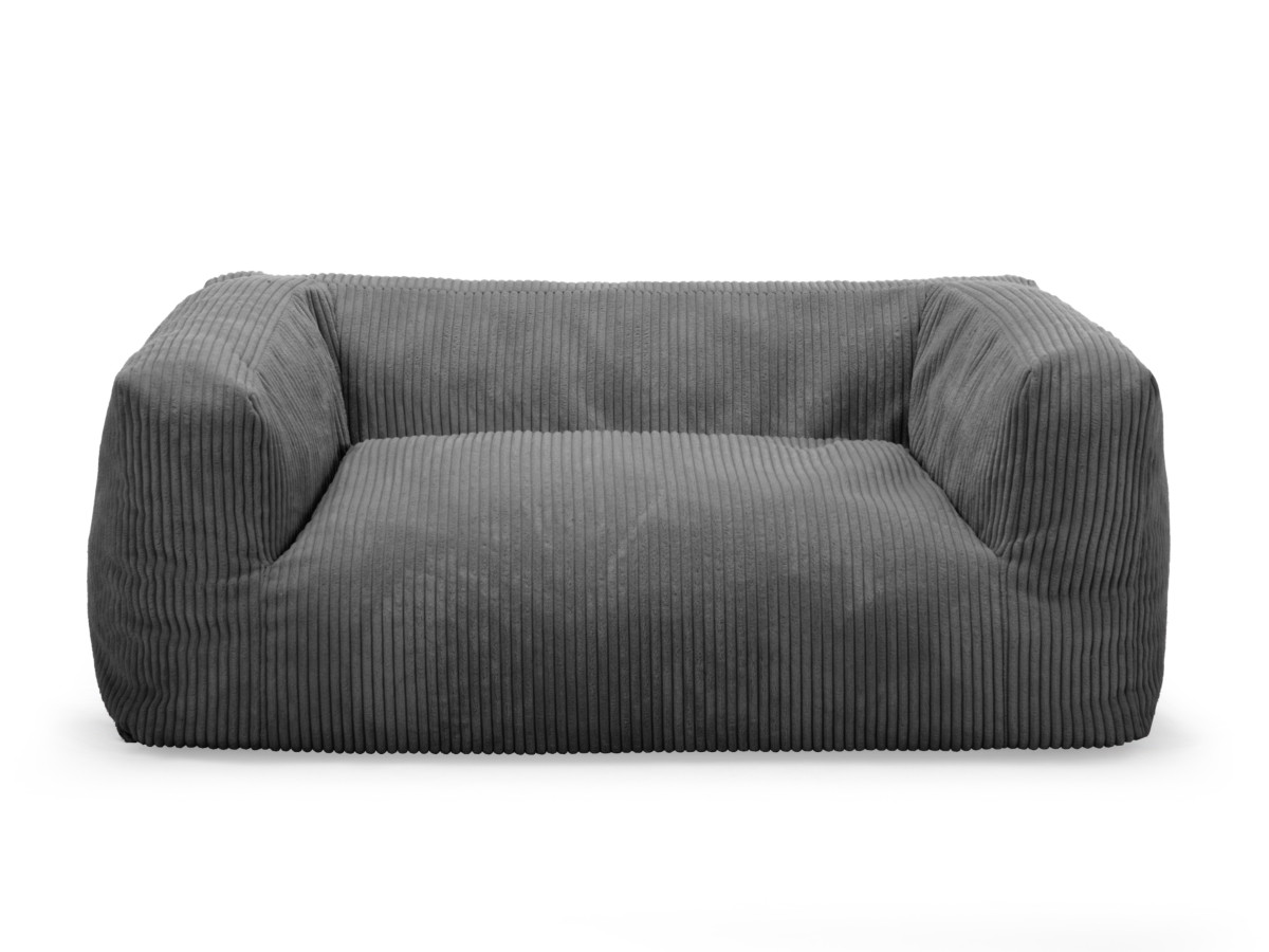 Bobochic Salto Hundekorb Cordsamt Dunkelgrau, Größe M (80 cm)