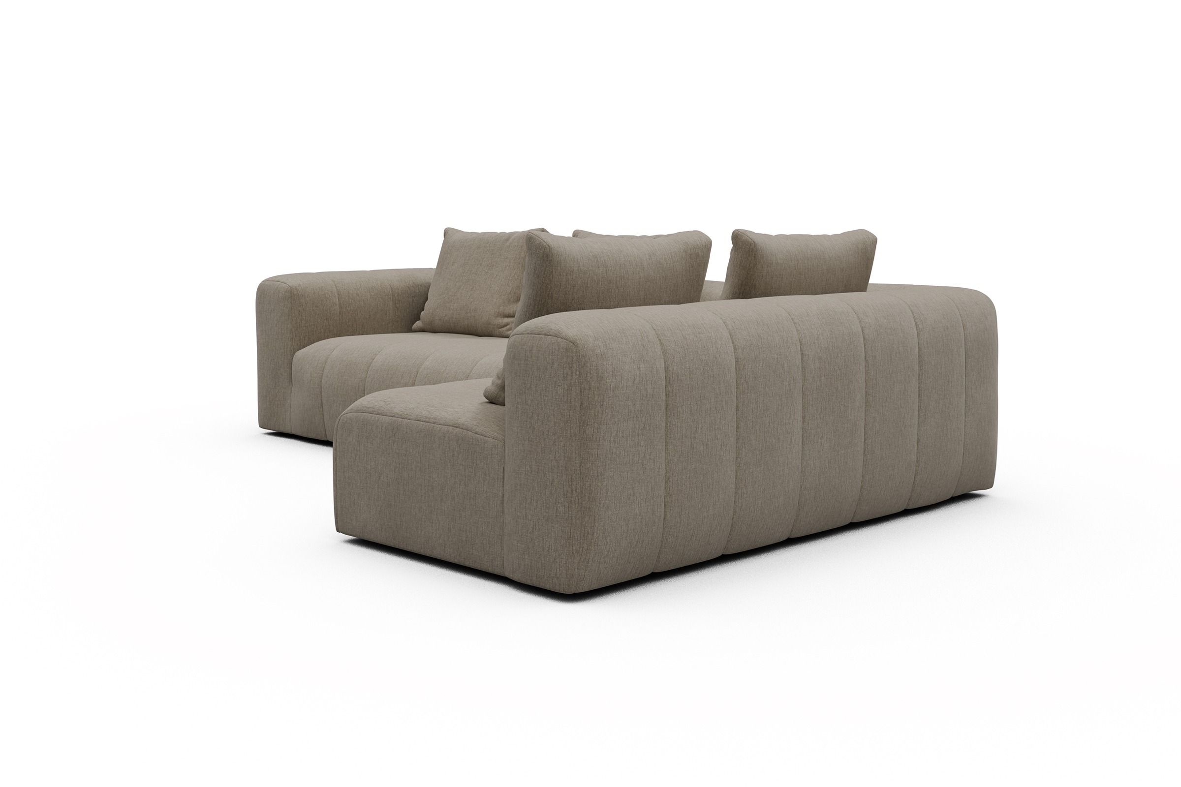 Ecksofa Hugo 2x 2,5-Sitzer Armlehne links Smooth-Belge