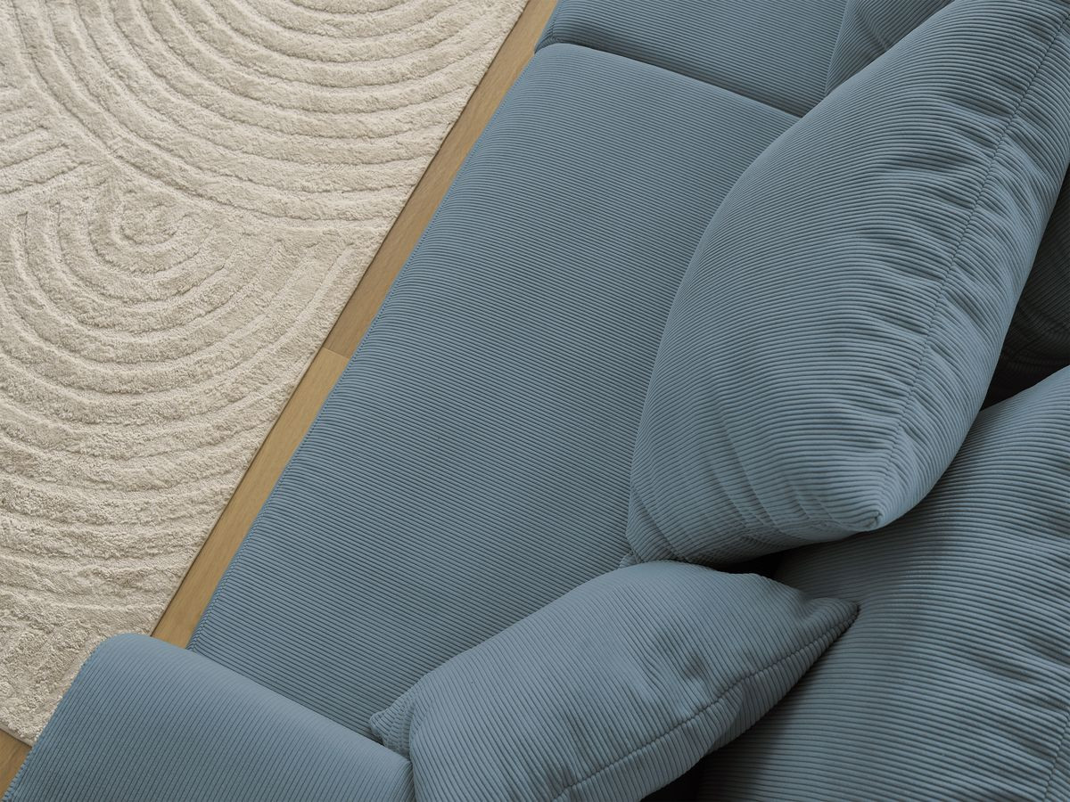 Bobochic Sidonie Sofa 2-Sitzer Cordsamt Dunkelblau