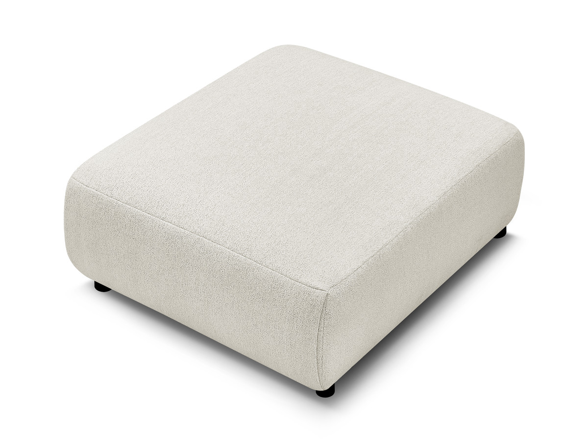 Bobochic Jana Pouf 94 × 114 cm Melange-Stoff Weiß
