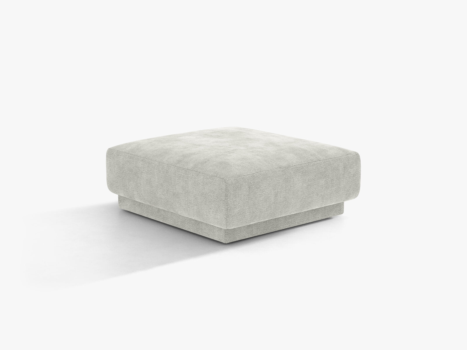 Micadoni Hocker Miley 1-Sitzer Chenille Eden Silber