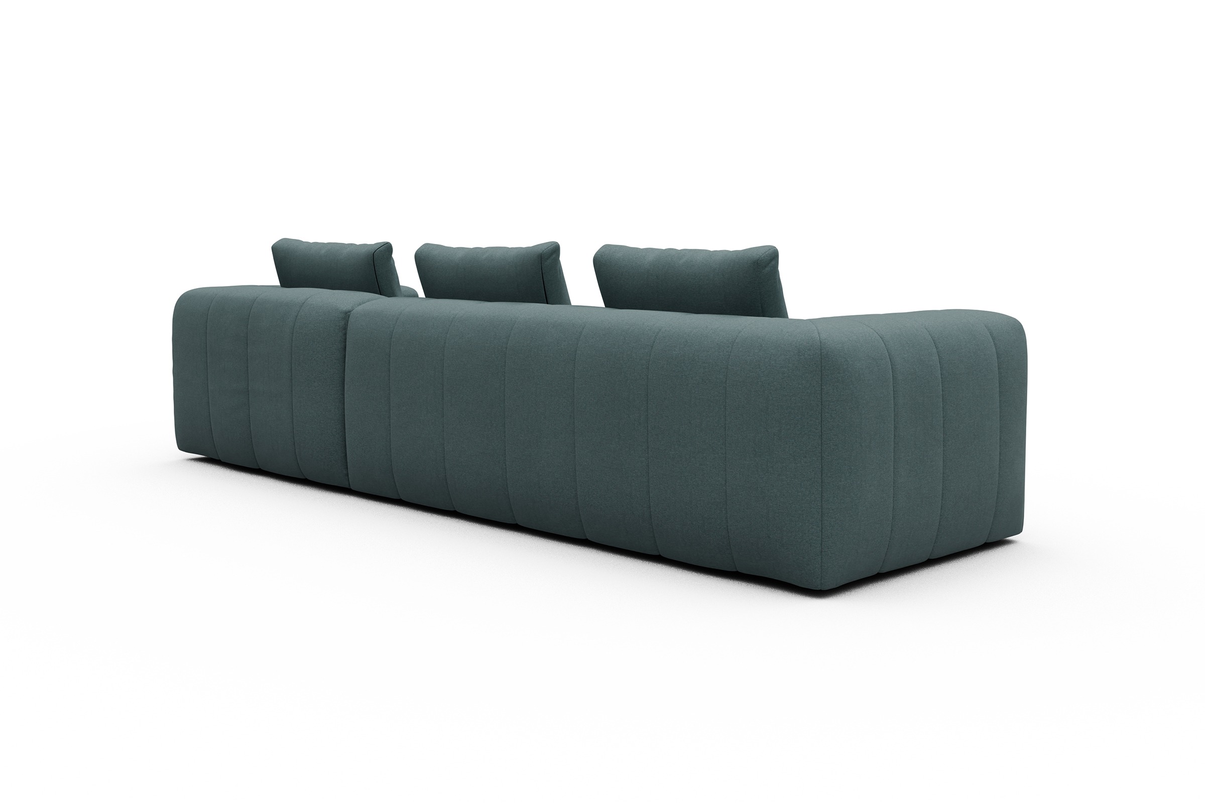 Ecksofa Hugo 2,5-Sitzer Armlehne links mit Chaiselongue Satya-Niagara
