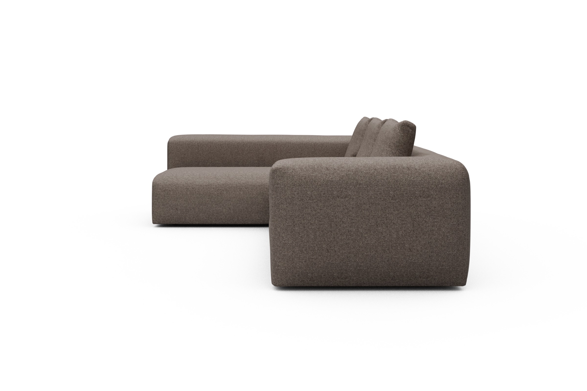 Ecksofa Fred 2x 2,5-Sitzer links offen Sama-Stone