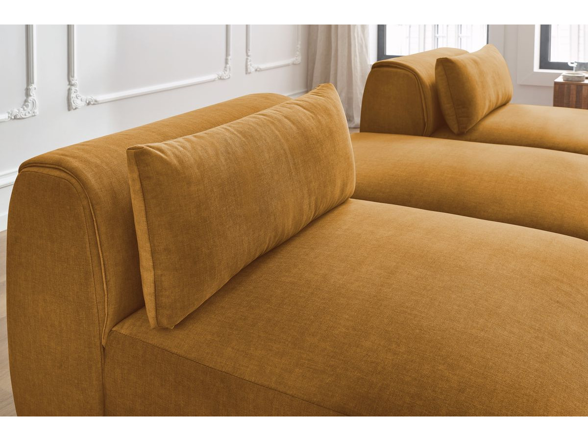 Bobochic Jeanne Sofa 3-Sitzer Samt Gelb