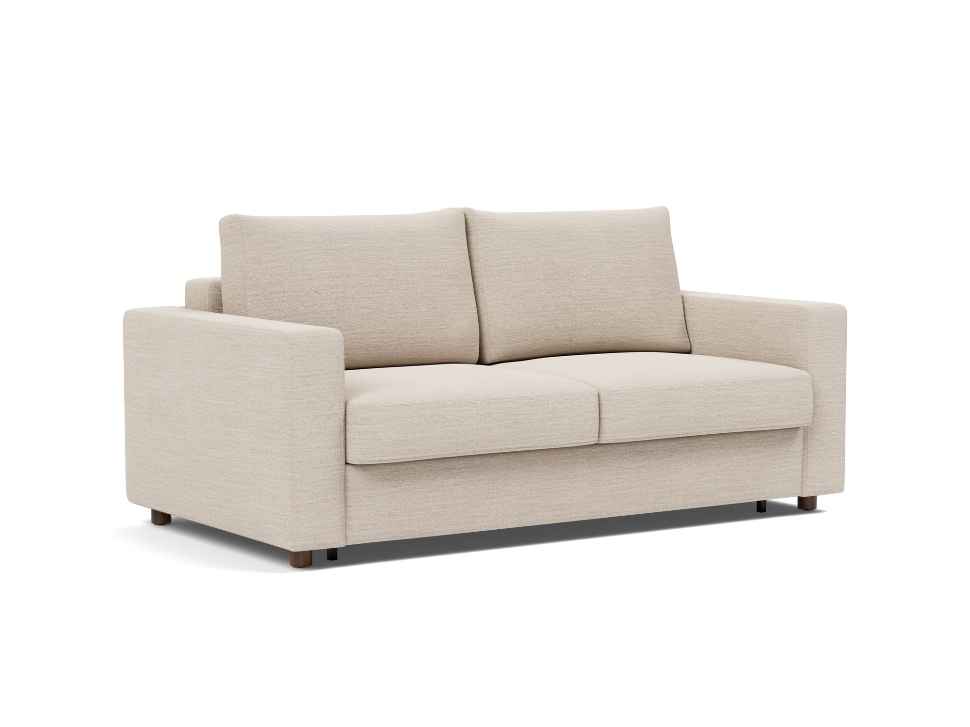 Schlafsofa Neah mit Standard-Armlehnen 160 Webstoff Blida 612-Sand-Grey