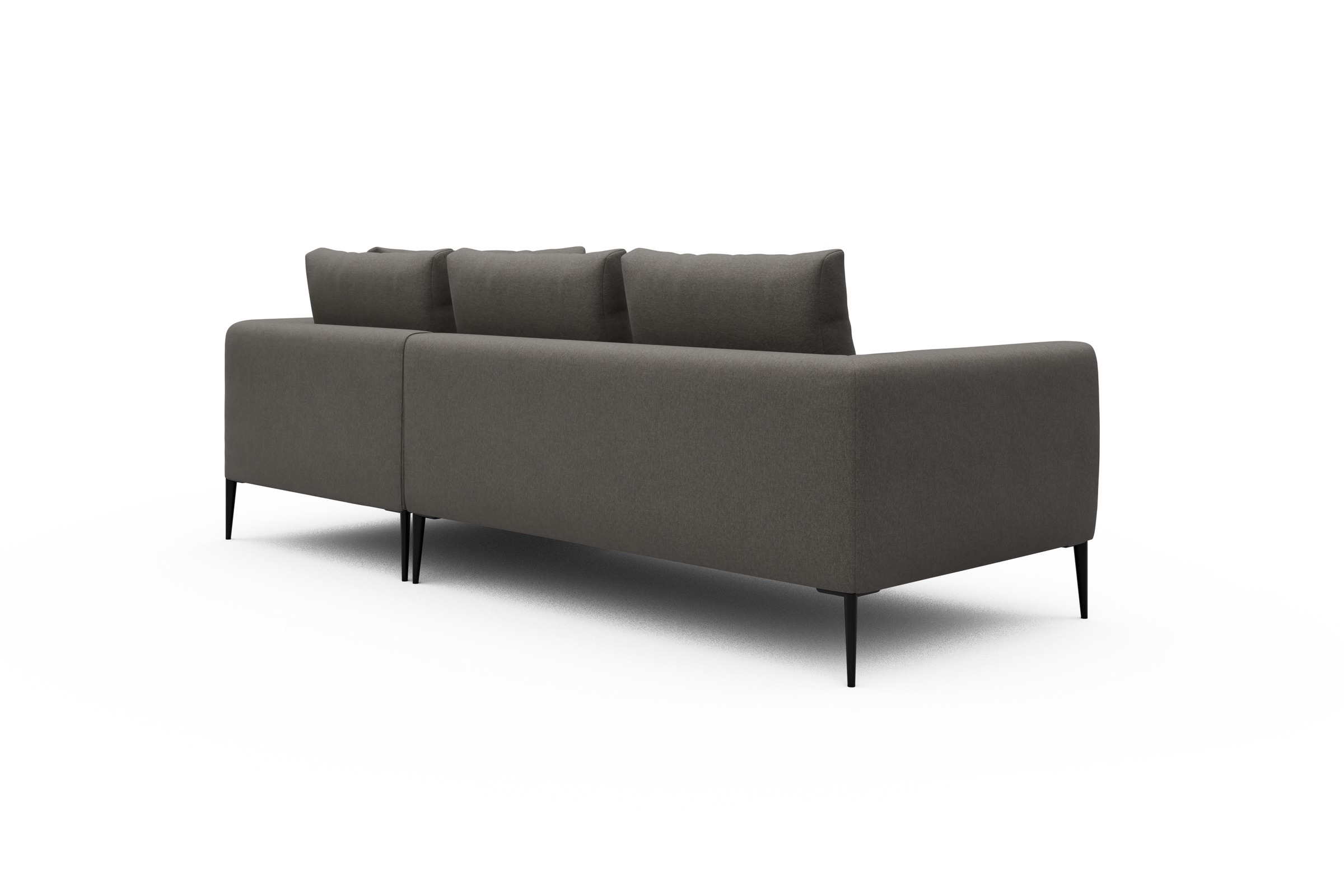 Ecksofa Paul Relax-Ecke rechts mit 2-Sitzer Satya-Taupe