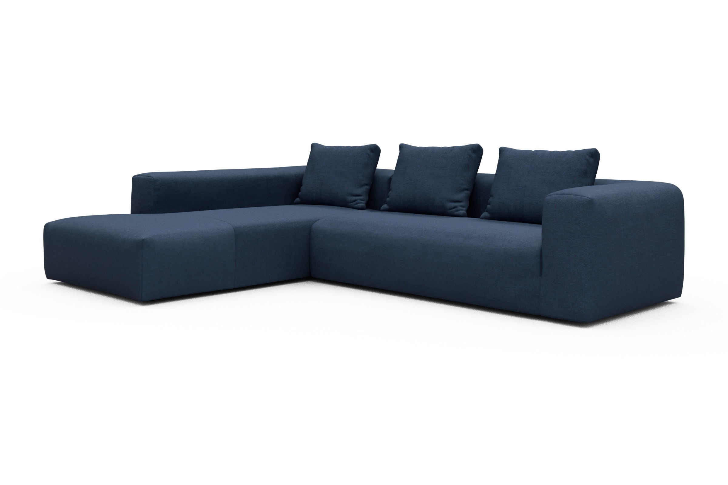 Ecksofa Fred Relax-Ecke links mit 2,5-Sitzer Weda-Blue