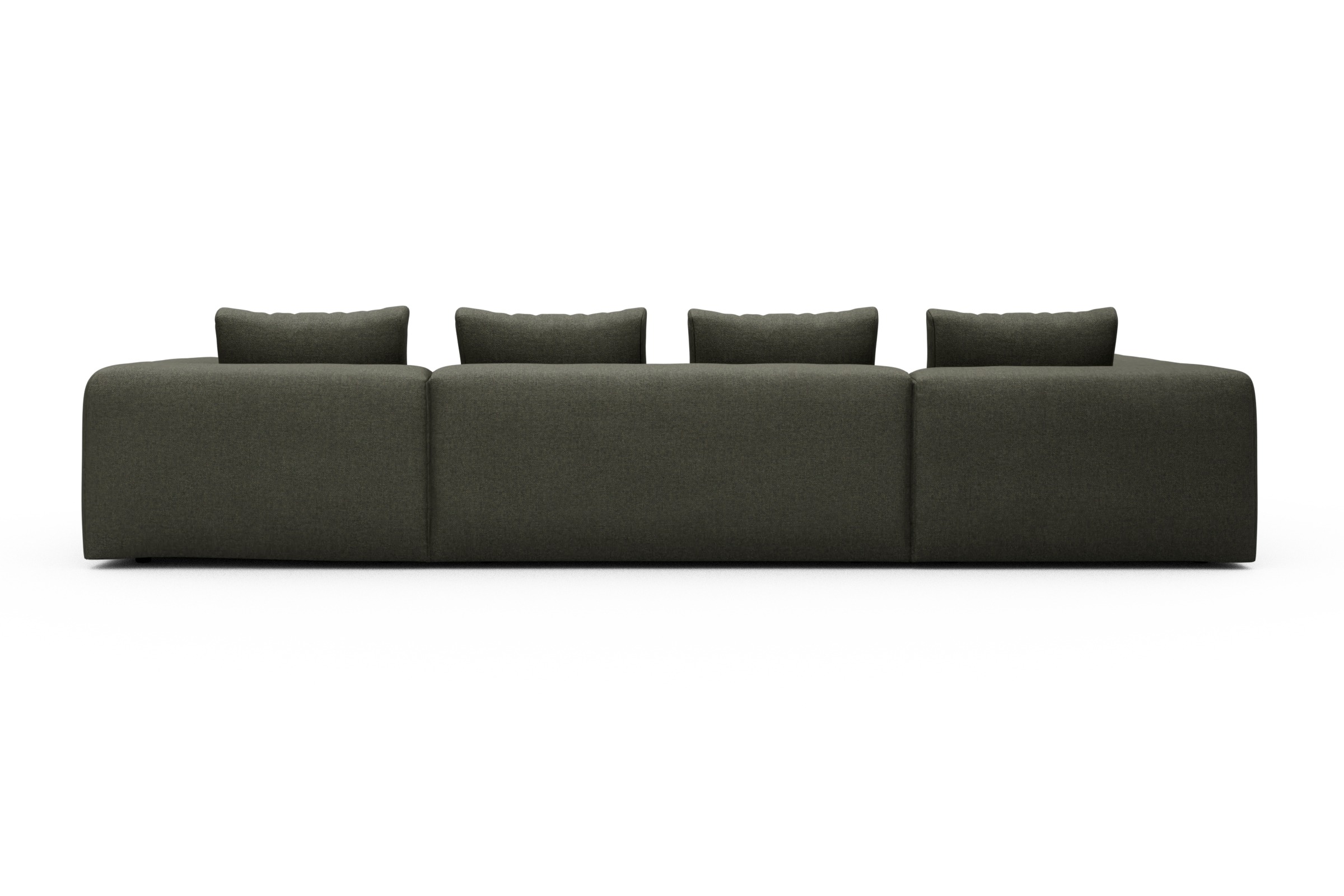 Wohnlandschaft Fred Relax-Ecke links mit 2-Sitzer und Chaiselongue rechts Sama-Winter-Moss