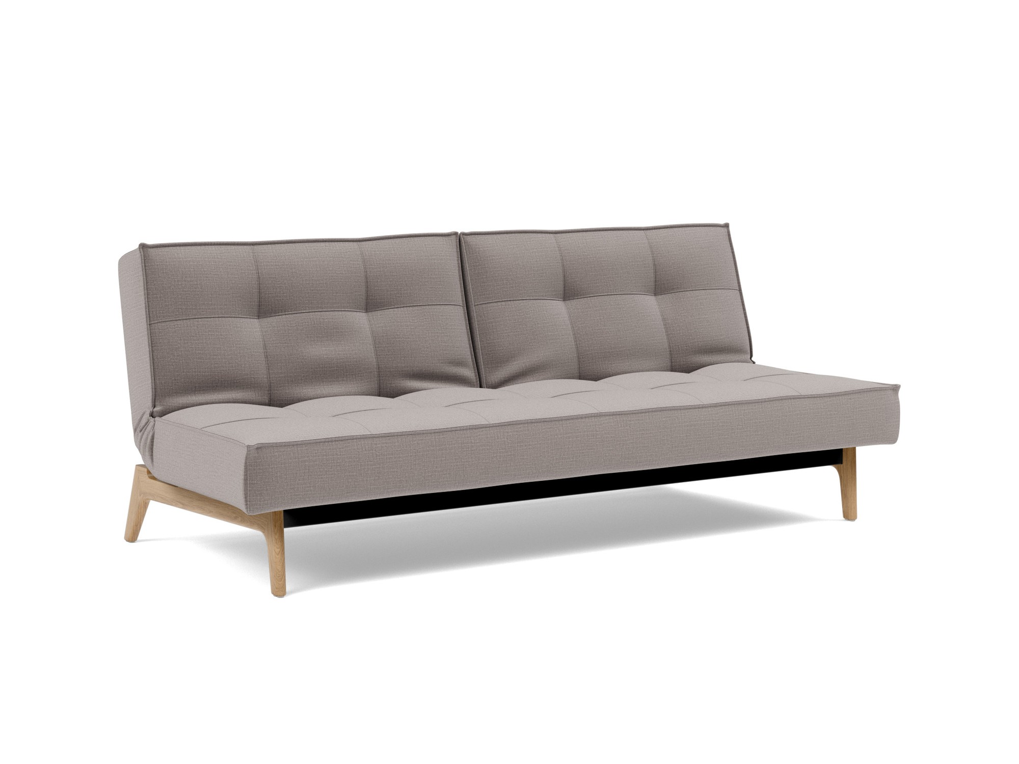 Schlafsofa Splitback Chenille Esina 418-Truffle Beine Eiche