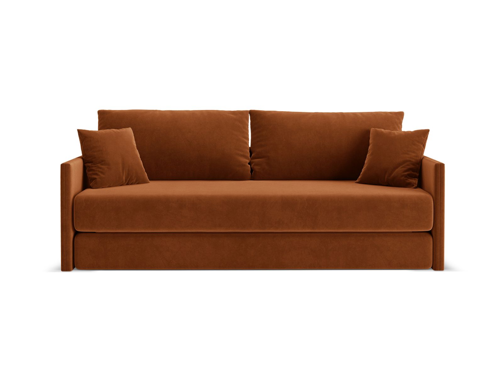 Cosmopolitan Design Schlafsofa Shannon 3-Sitzer Samt Salvador Terrakotta