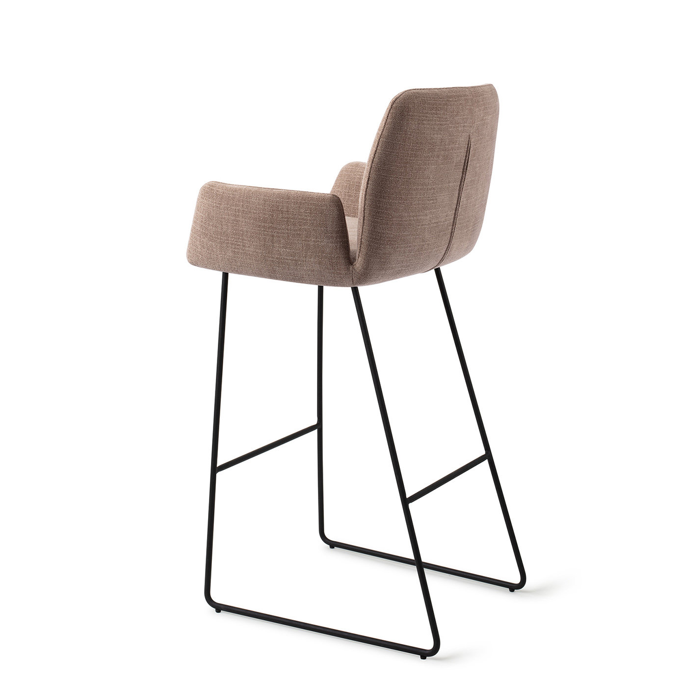 Jesper Home Barhocker Misaki Mocha Mist Slide Schwarz Barhöhe 75 cm