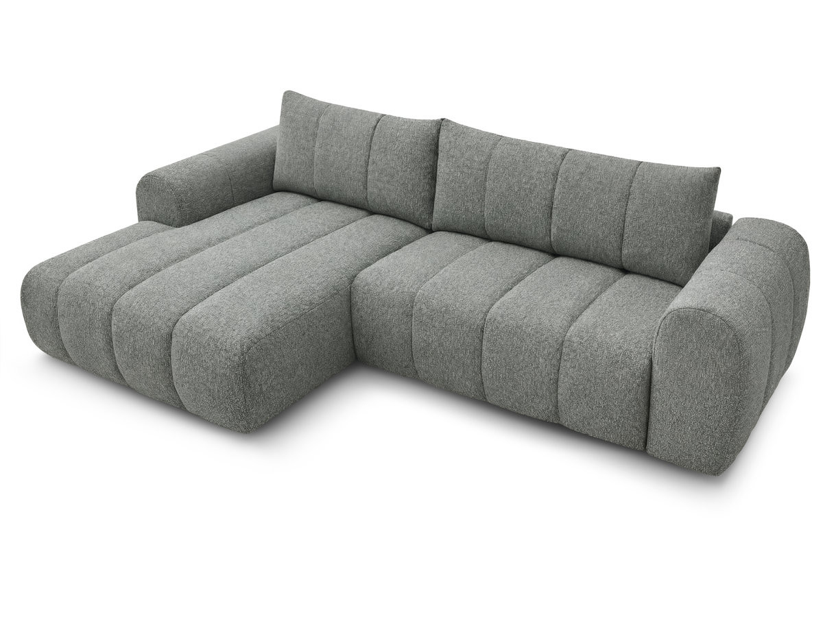 Bobochic Nesty Ecksofa 272 cm Melange-Stoff Dunkelgrau Ecke links