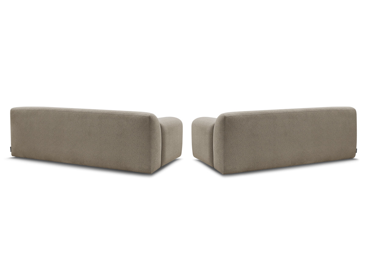 Bobochic Melisse Sofa 5-Sitzer Melange-Stoff Taupe