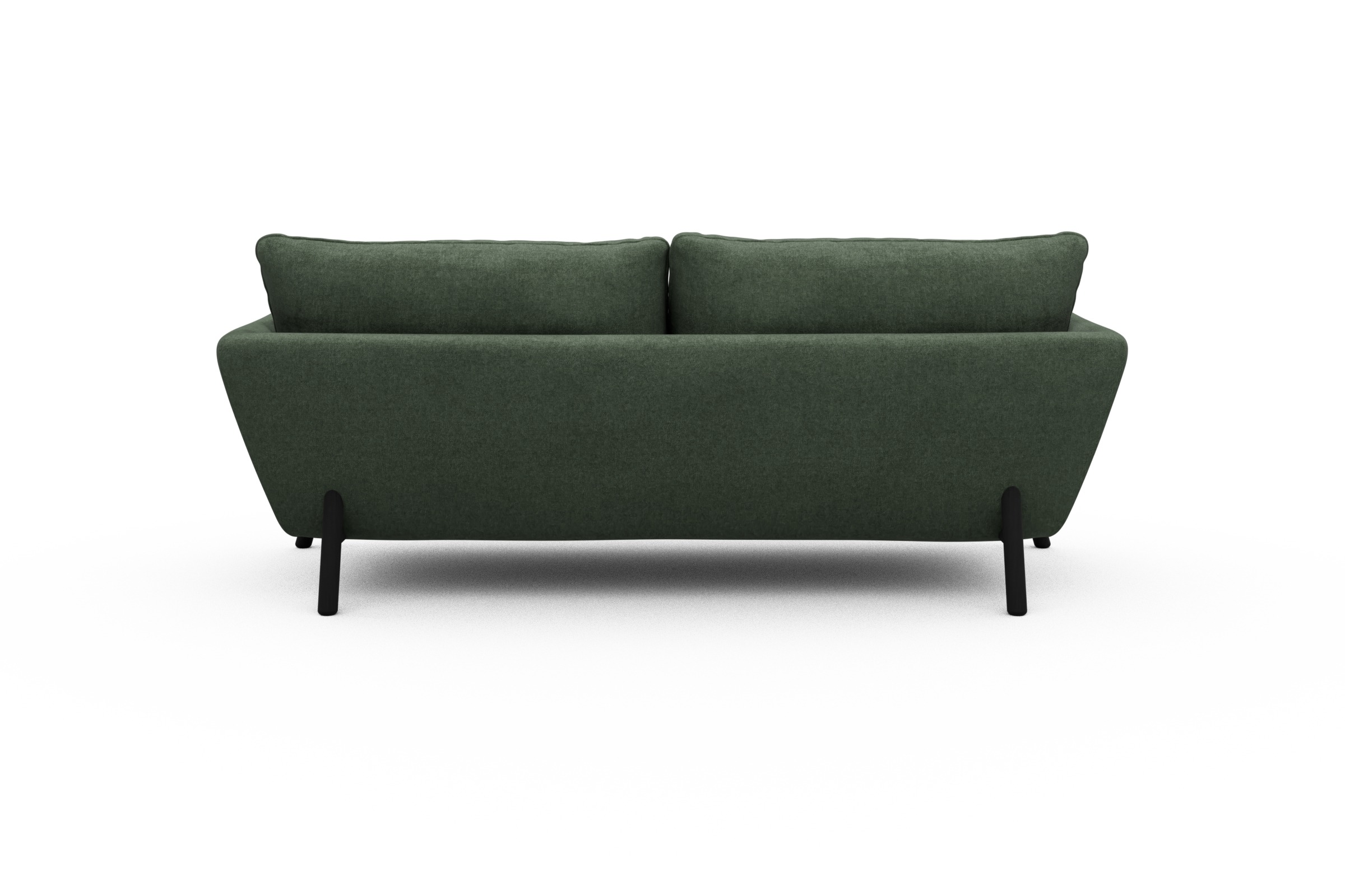 Sofa Emil 3-Sitzer Beinfarbe Eiche Schwarz Casone-Forest-Green