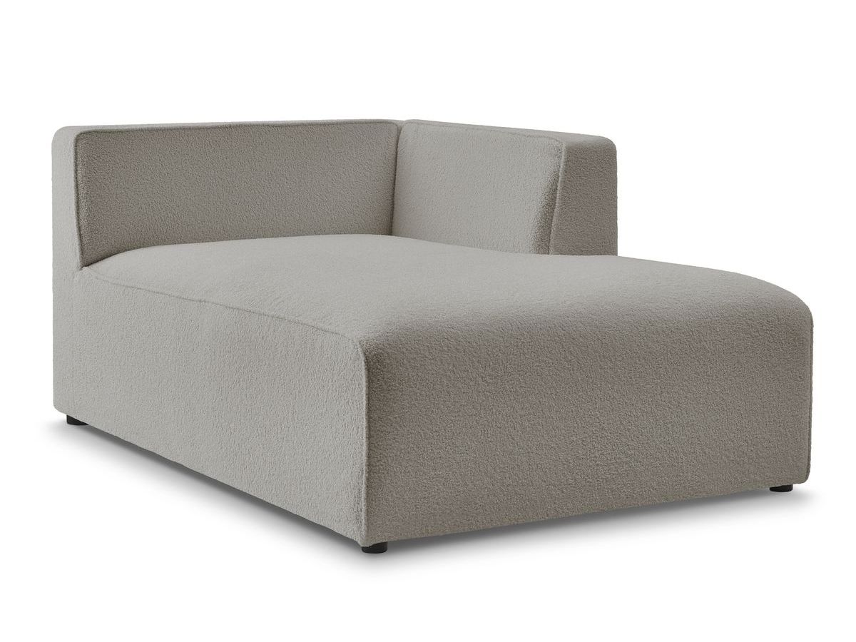 Bobochic Megeve Méridienne-Modul Bouclé-Stoff Hellgrau Ecke rechts