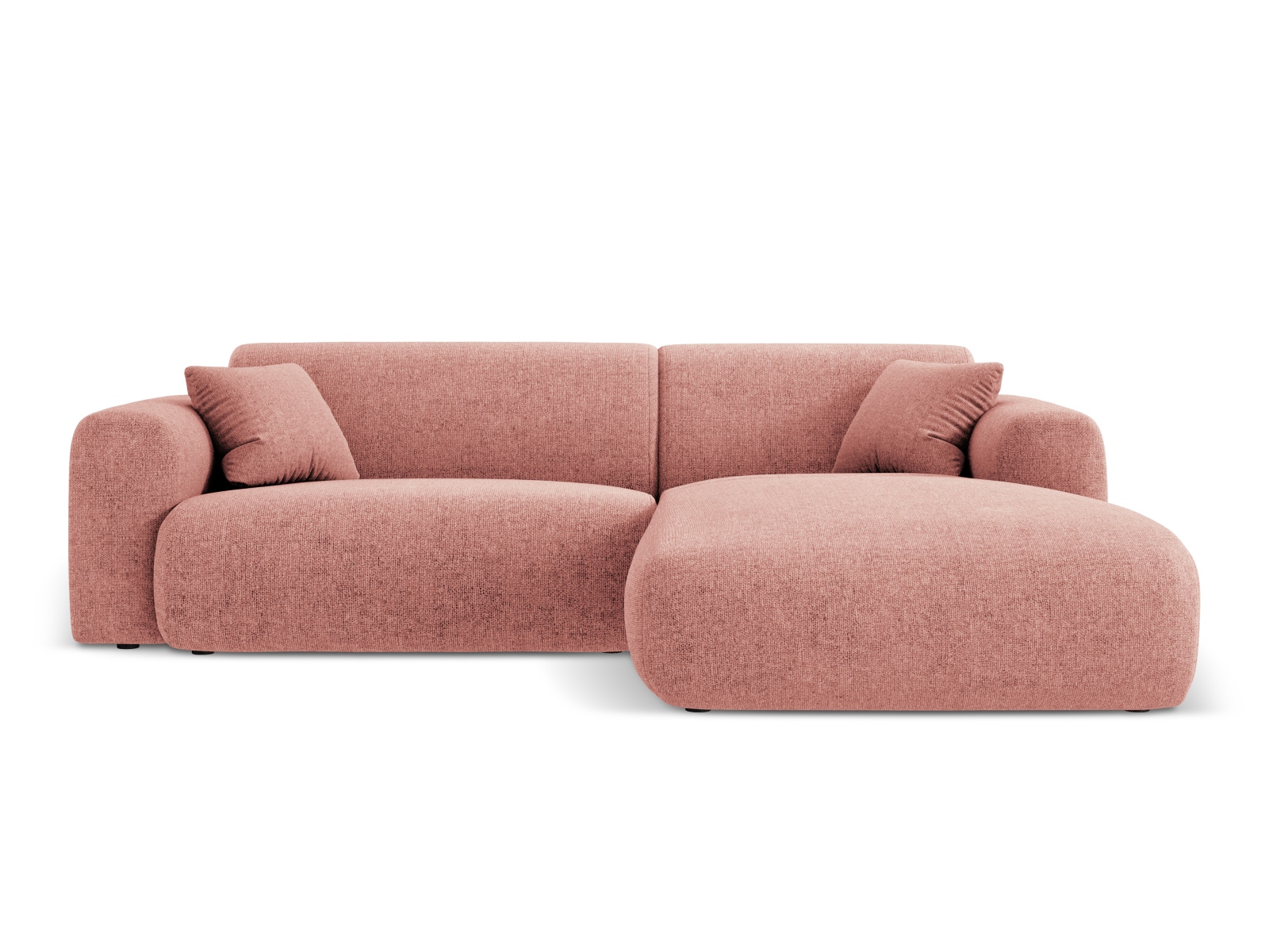 Cosmopolitan Design Ecksofa Nolio 4-Sitzer kleine Version Chenille Haga Rosa Rechts