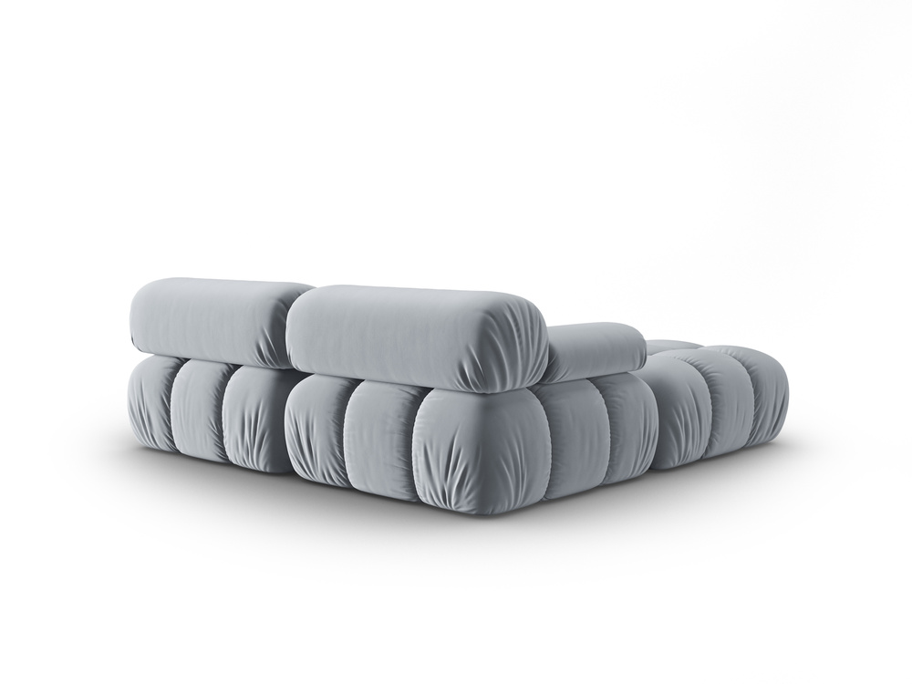 Cosmopolitan Design Modulares Ecksofa Cortina 3-Sitzer Samt Bluvel Hellblau