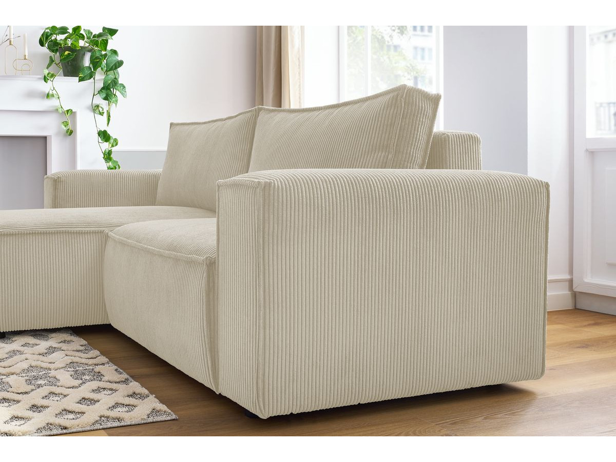 Bobochic Nihad Ecksofa Cordsamt Beige Ecke links
