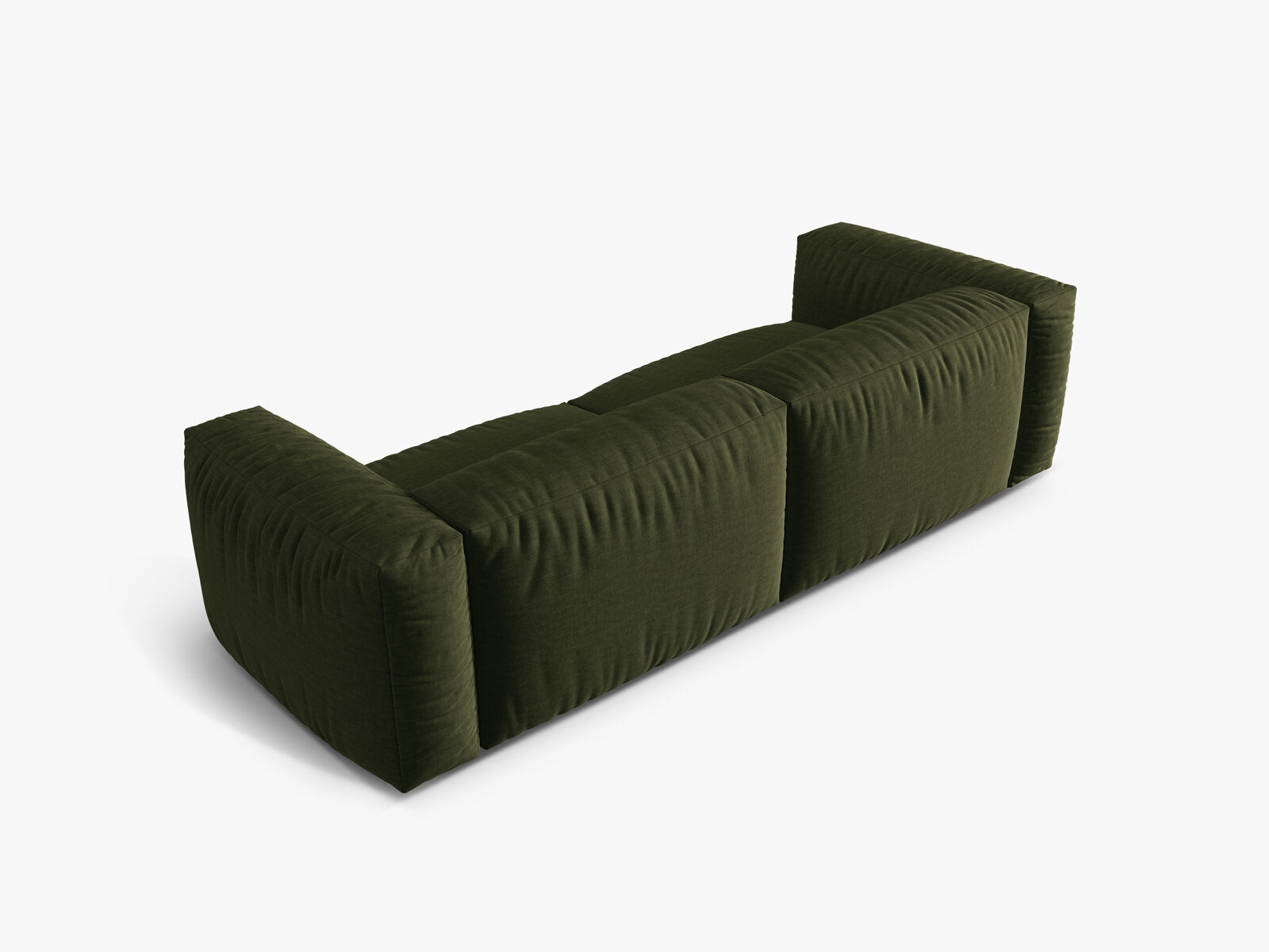 Micadoni Sofa Martina 3-Sitzer Strukturierter Stoff Boston Grün