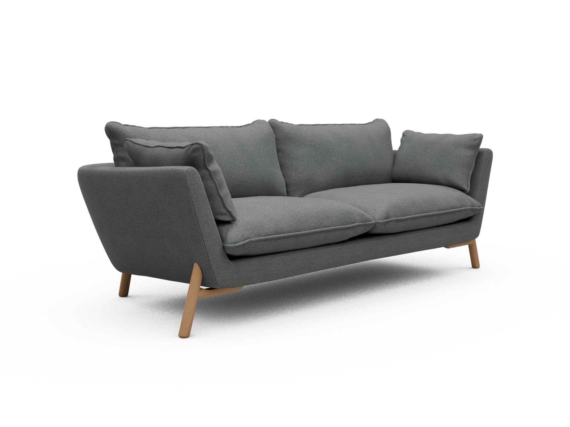 Skandi Home Sofa Emil Soft 3-Sitzer Beinfarbe Eiche Natur Satya-Steel moebelfaktor