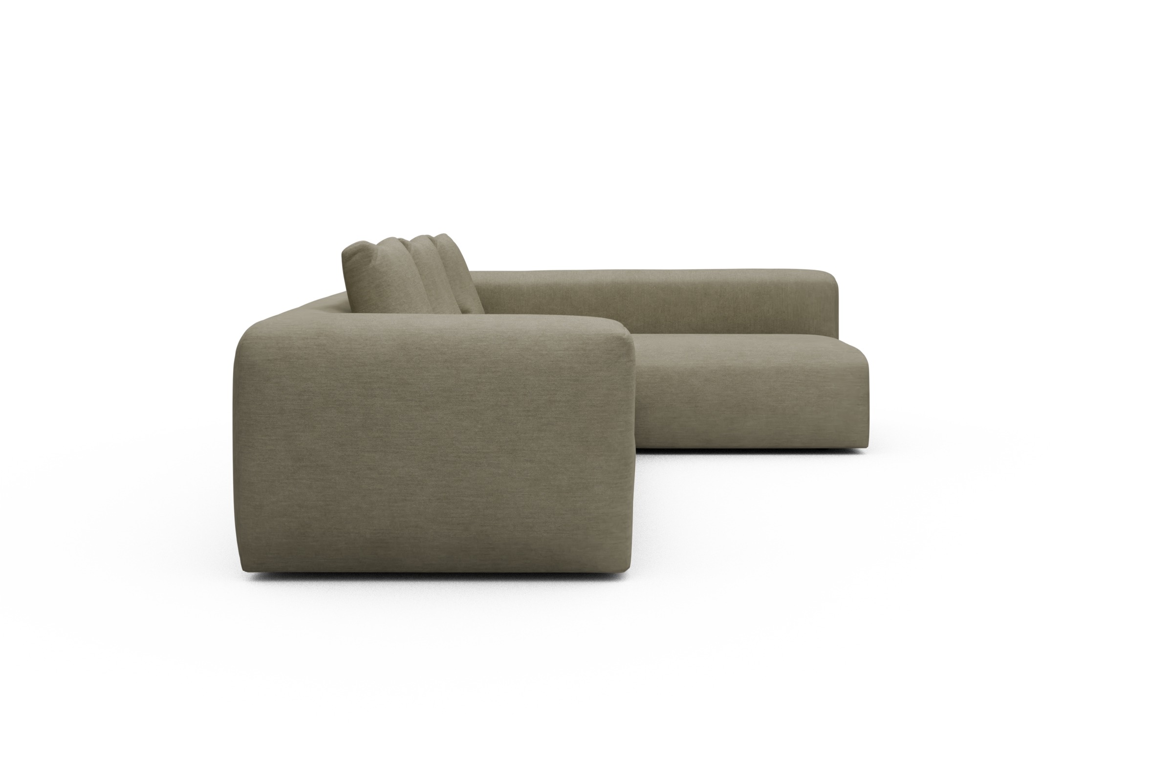 Ecksofa Fred 2x 2,5-Sitzer rechts offen Vivus-Dusty-Sand