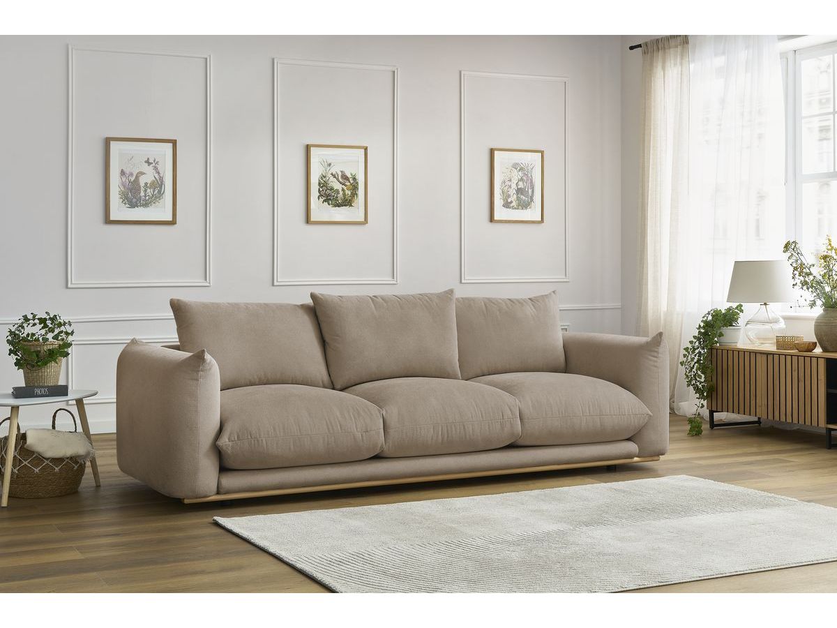 Bobochic Ernest Sofa 3-Sitzer 265 × 106 cm Stoff Taupe