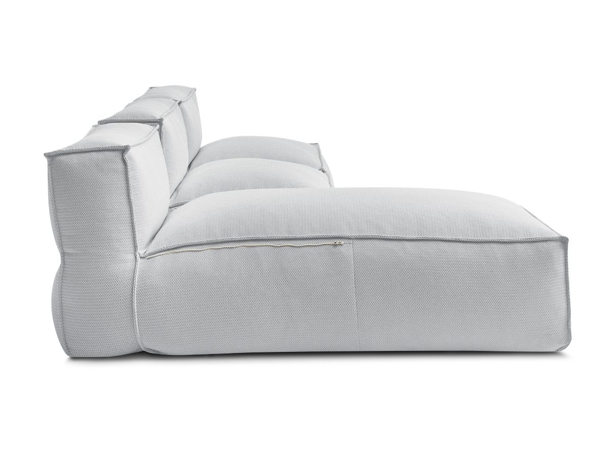 Bobochic Biarritz Gartensofa 3-Sitzer Melange-Stoff Grau
