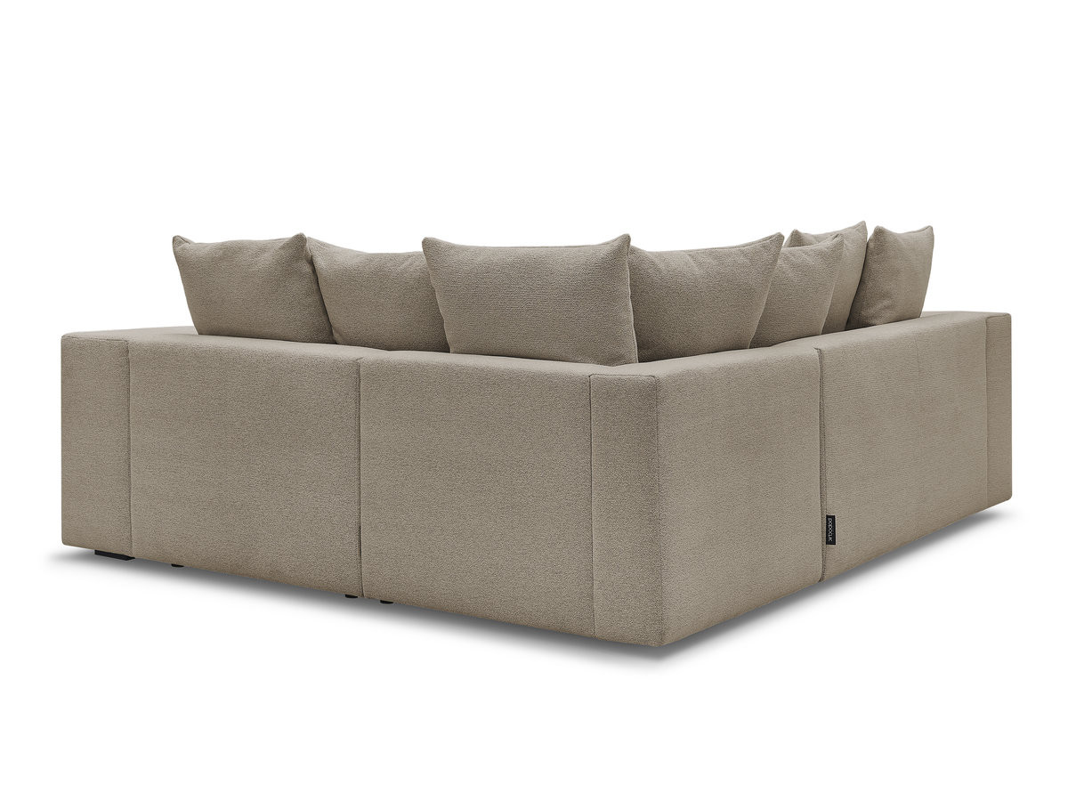 Bobochic Voltaire Ecksofa 268 × 214 cm Melange-Stoff Taupe Ecke rechts