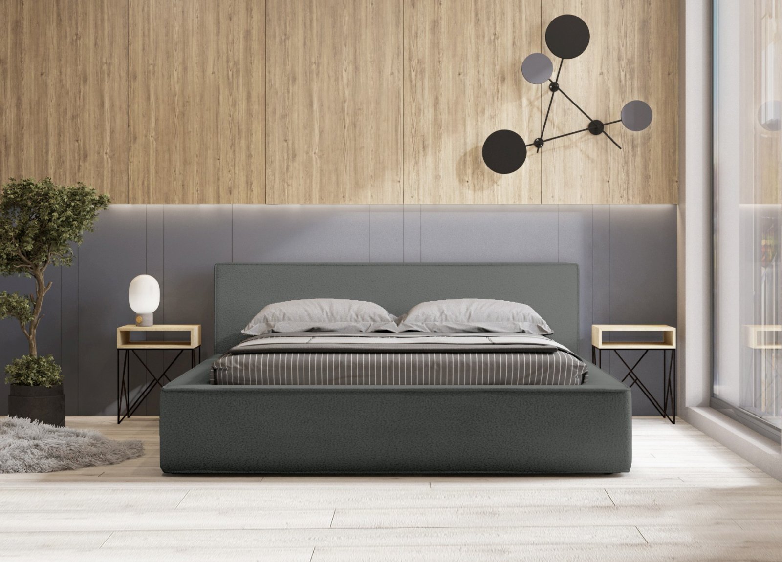 Polsterbett Delano Boucle 140x200 mit Metallrahmen Now Or Never 92