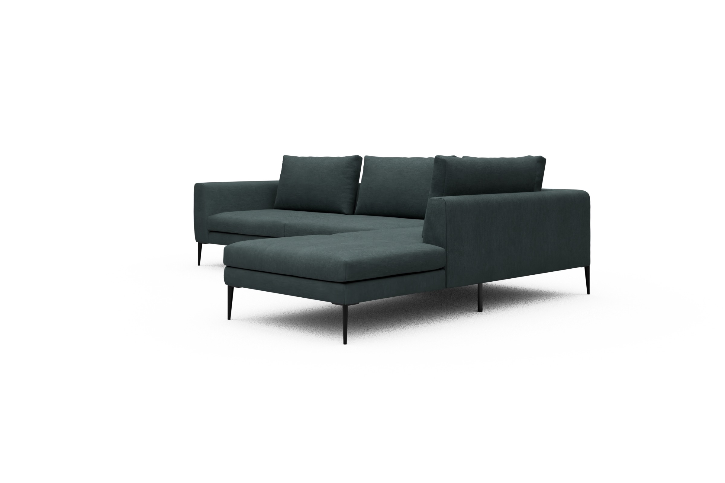Ecksofa Paul Relax-Ecke links mit 3-Sitzer Vivus-Blue