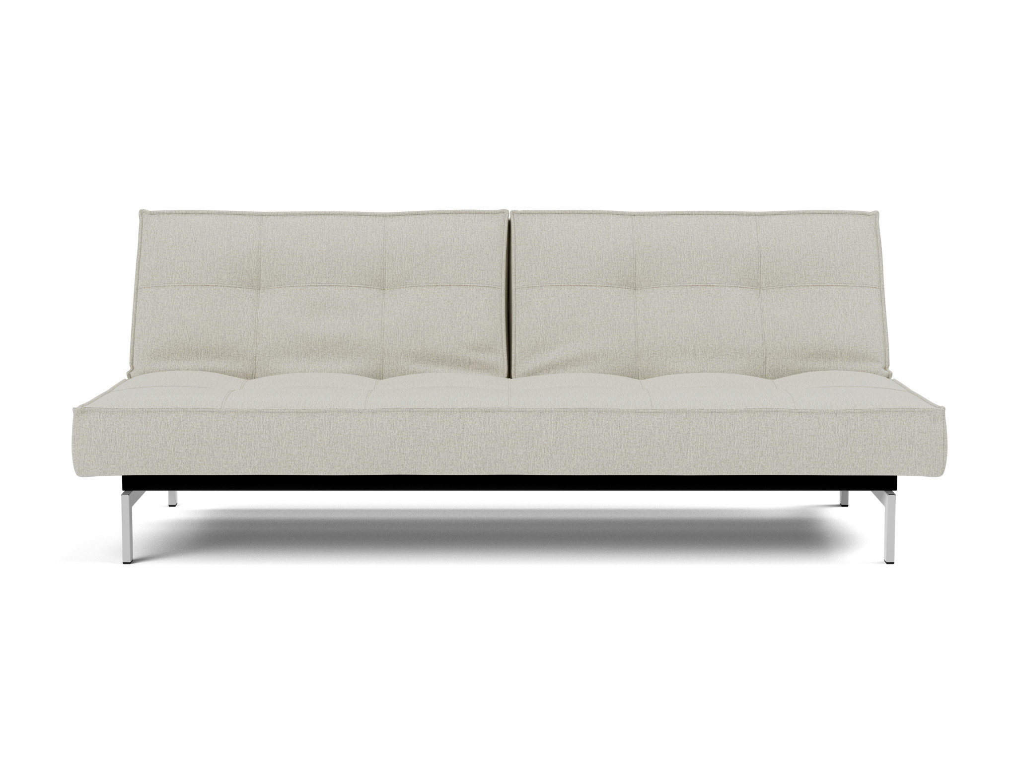 Schlafsofa Splitback Flachgewebe Mixed Dance 527-Natural Beine Chrom