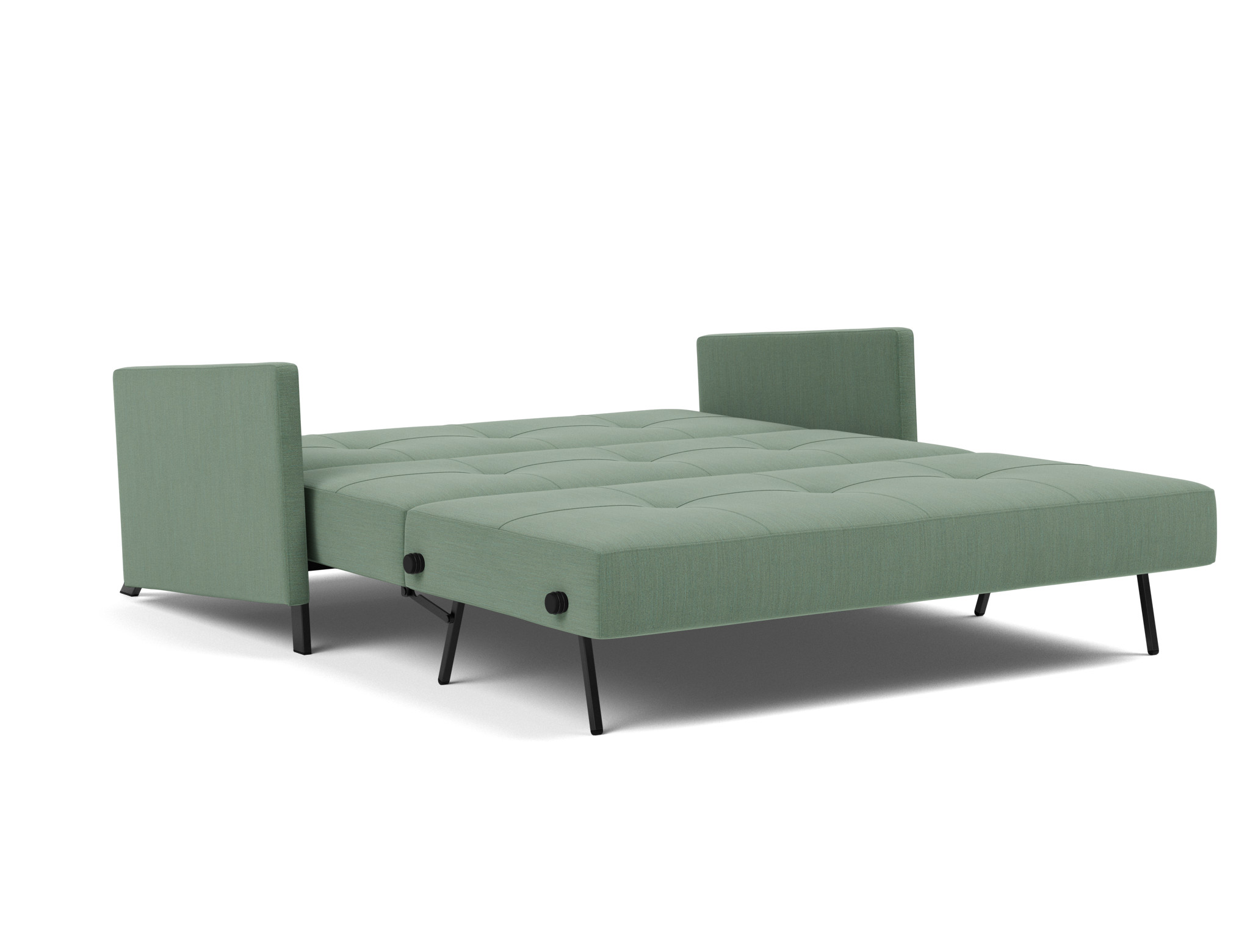 Schlafsofa Cubed mit Armlehnen 160 Flachgewebe Elegance 518-Green