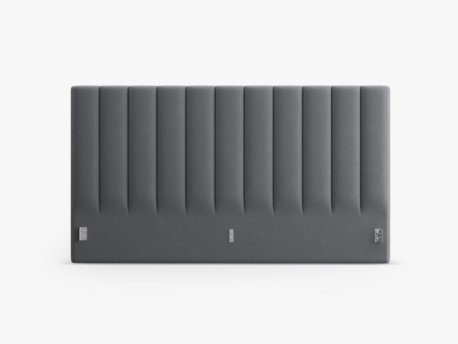 Micadoni Allison Samtiger Kopfteil Samt Bluvel Grau 170.5x100