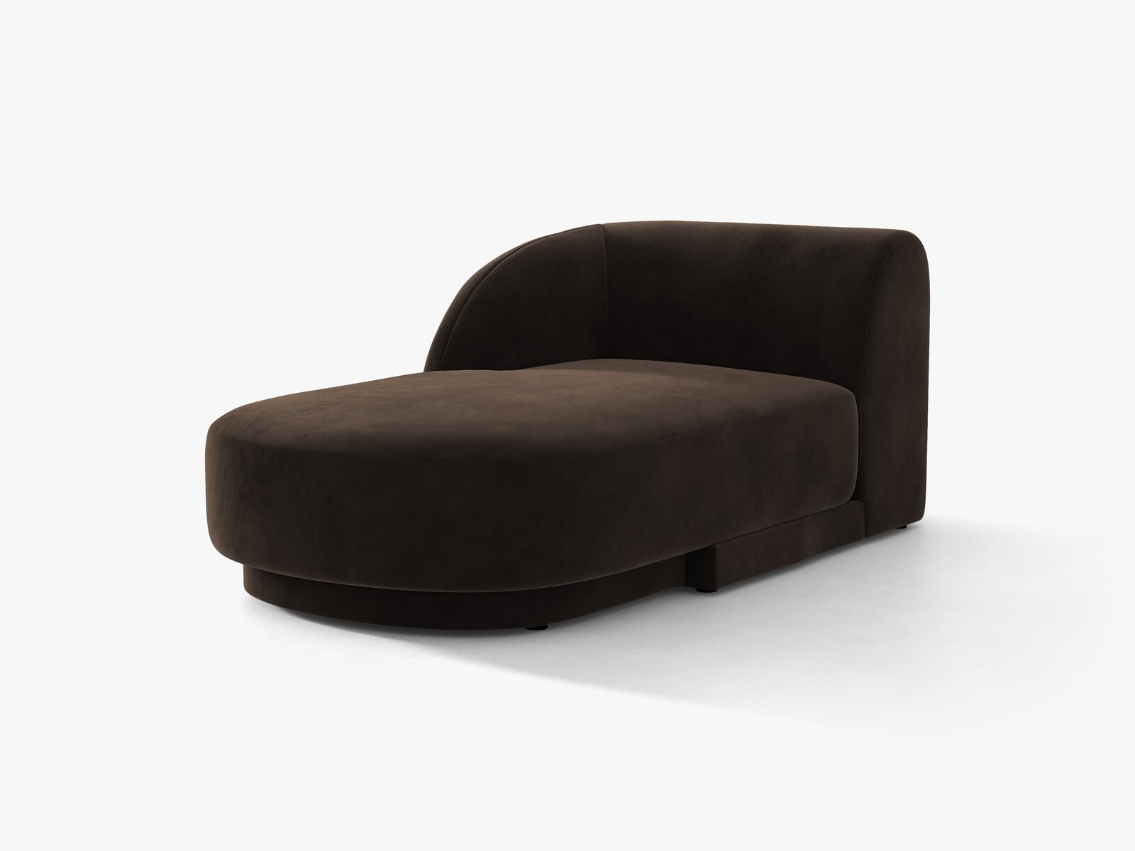 Micadoni Modul Miley 2-Sitzer Links Samt Bluvel Dunkelbraun