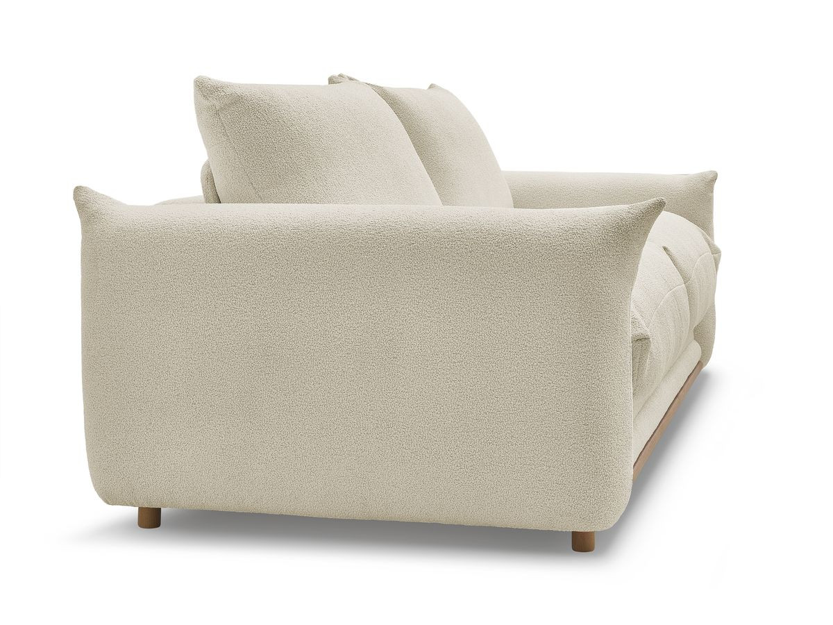 Bobochic Ernest Schlafsofa 3-Sitzer, Liegefläche 190 × 140 / 160 cm Bouclé-Stoff Beige, Liegefläche 140 × 190 cm