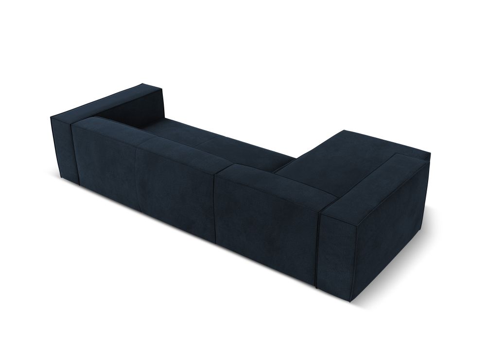 Cosmopolitan Design Ecksofa Turin 5-Sitzer Strukturierter Stoff Rosario Dunkelblau Links